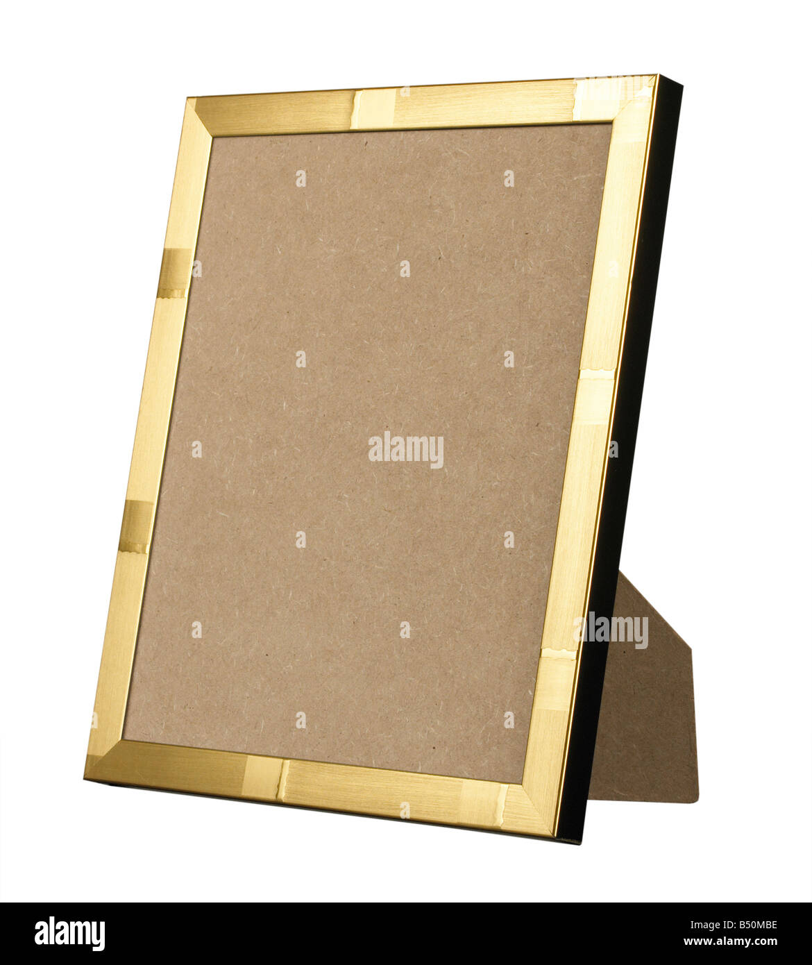 PICTURE FRAME GOLD GILT WOOD STAND STANDING Stock Photo