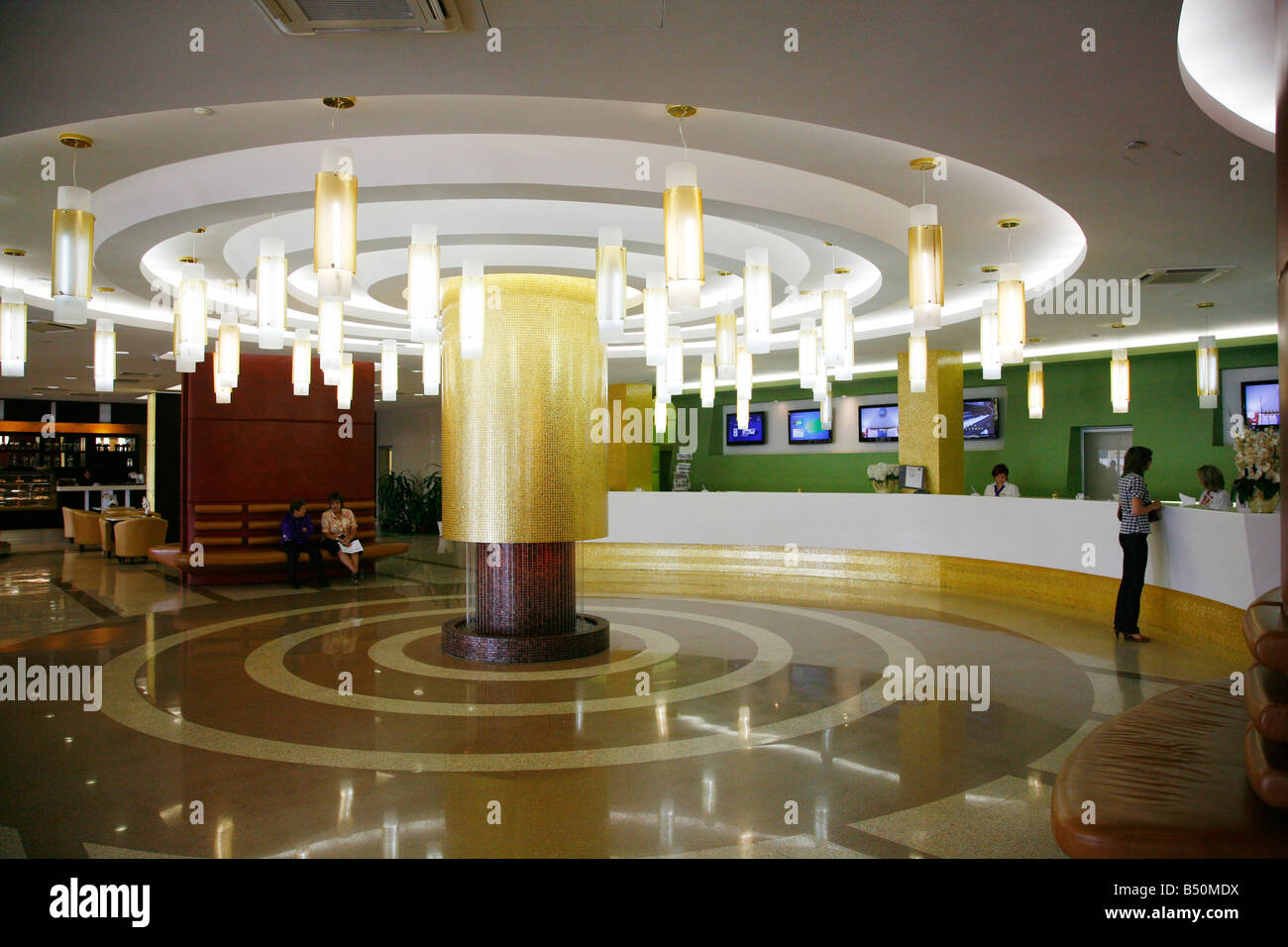Sep 2008 - Lobby of Alfa Hotel at Izmaylovo park Moscow Russia Stock Photo