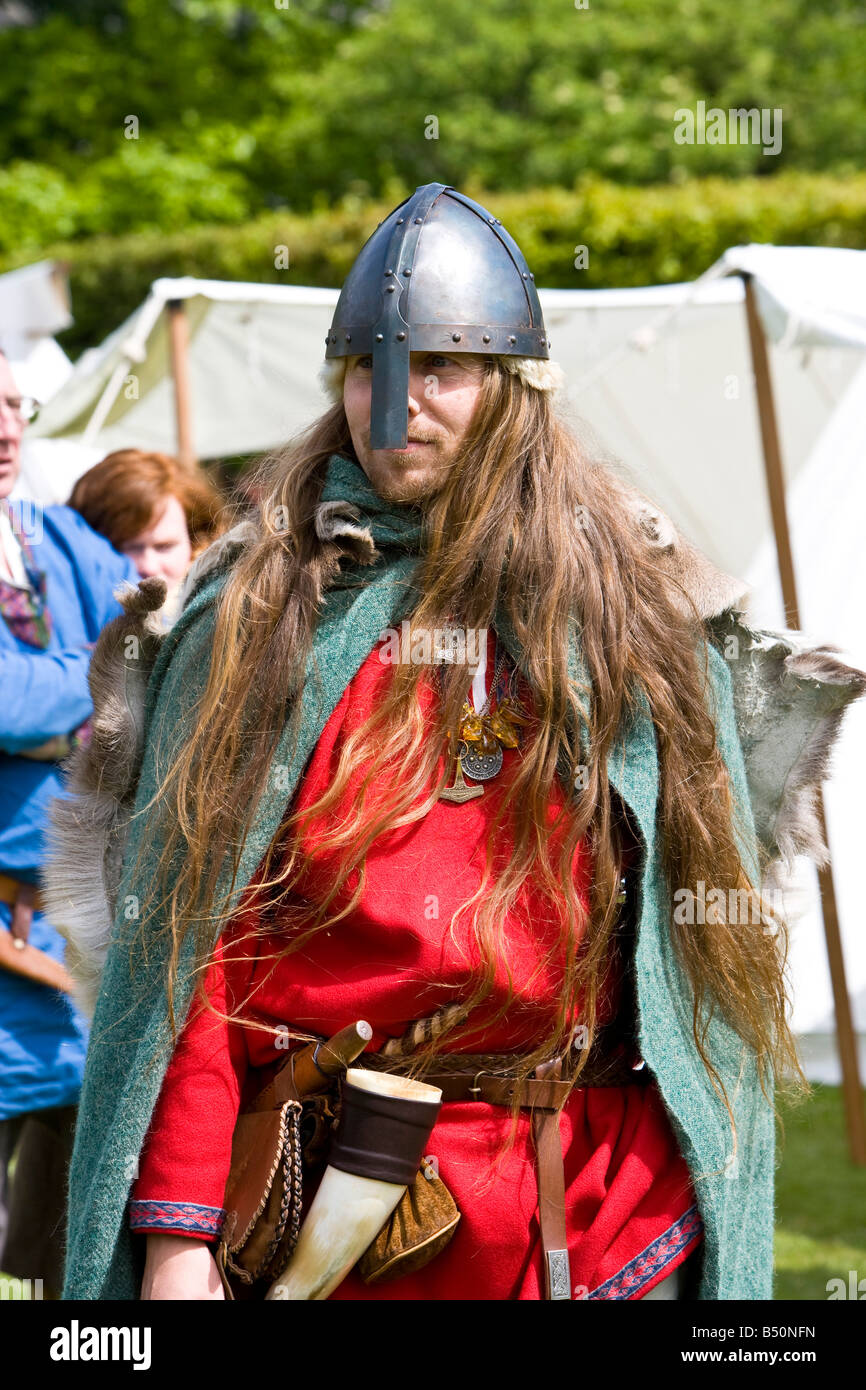 Medeival fair, Knight in period costume Stock Photo