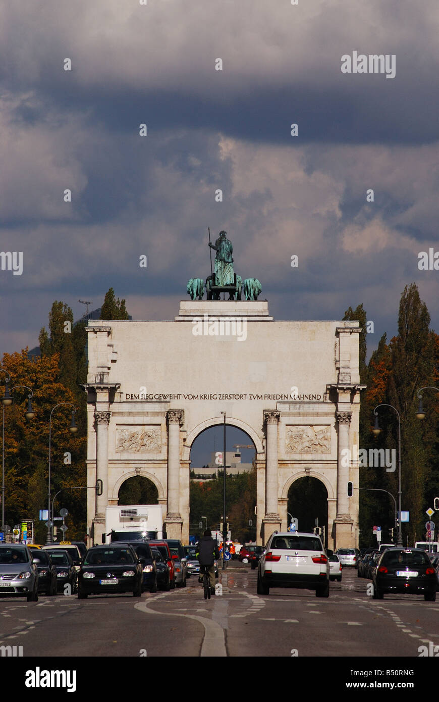 The Siegestor in Munich, Germany. Neoclassical architecture Stock Photo ...