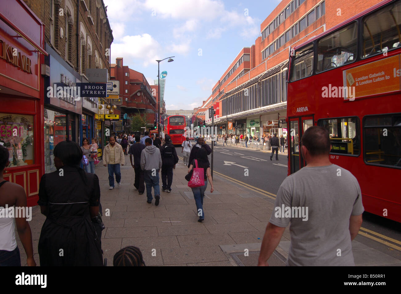 Shoppers at Woodgreen high Street, London, England, Uk Stock Photo Alamy