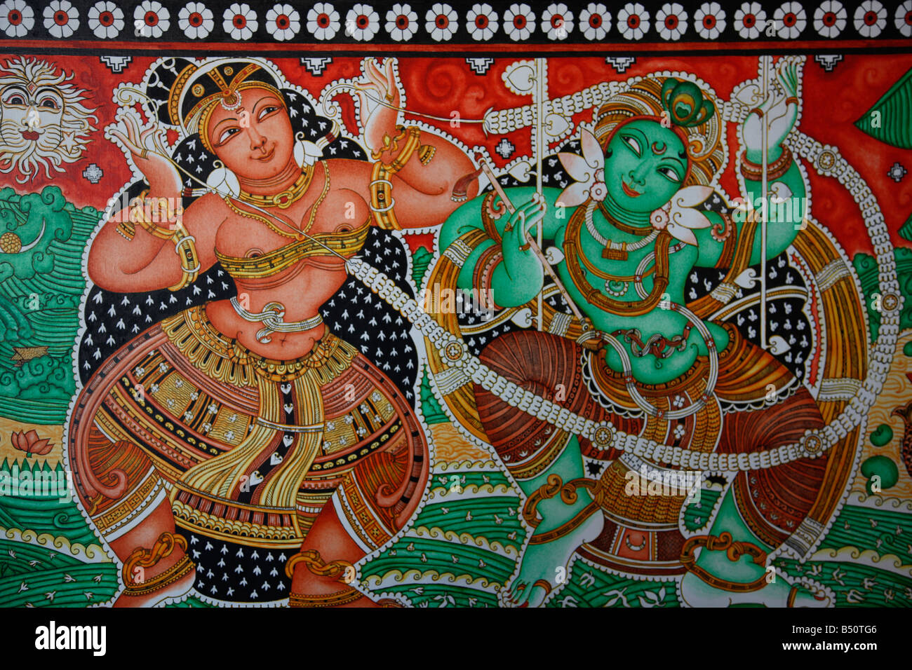 Indian Mural Painting Stock Photo - Alamy