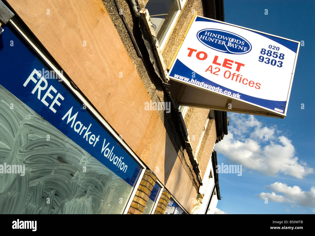 Closed down 'Your Move' Estate Agent on a South London street Stock Photo