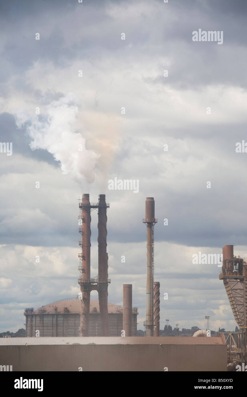 The Corus steel works at Scunthorpe on Englands East coast Stock Photo