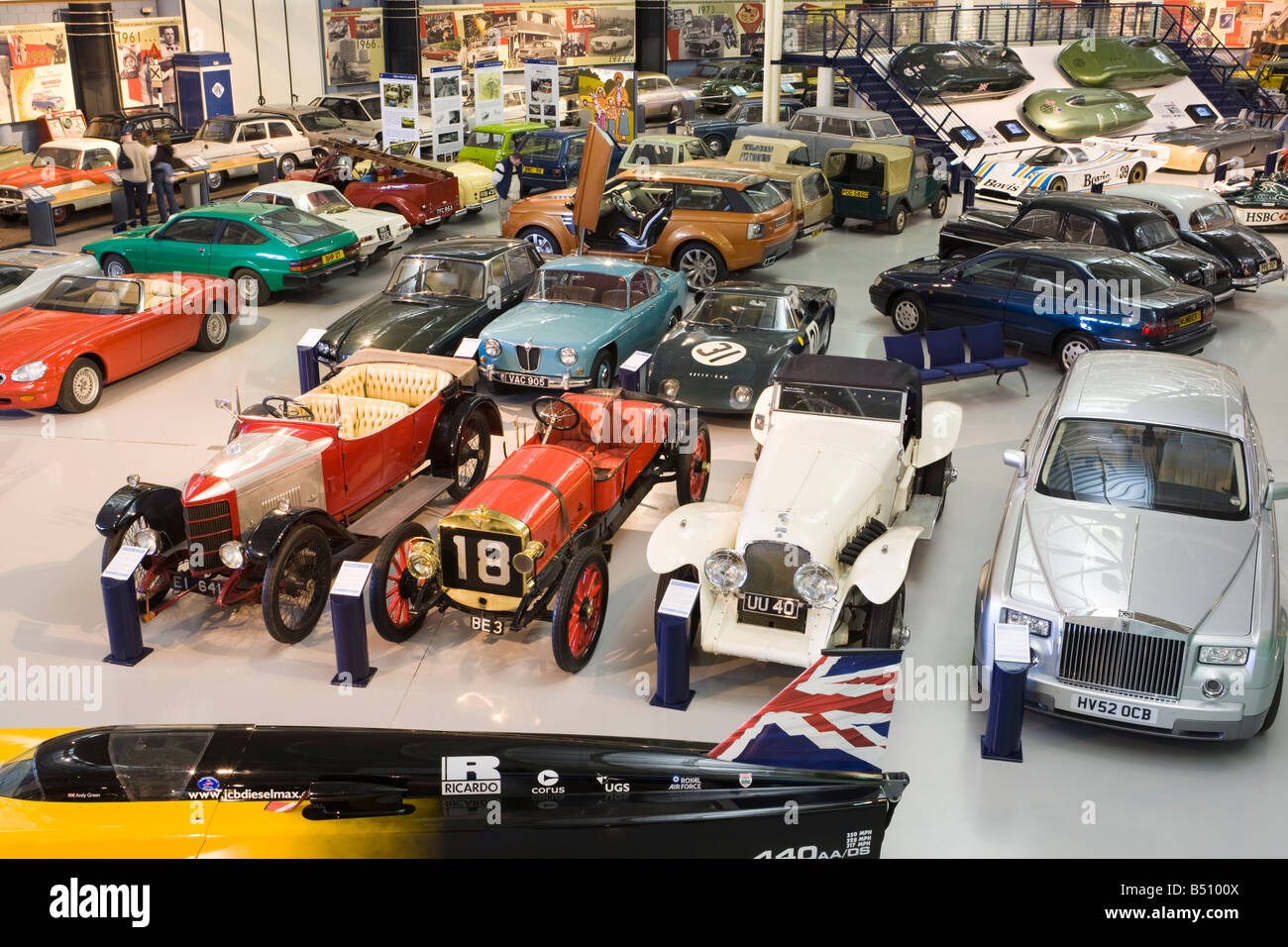 Classic motor vehicles on display at the Heritage Motor Centre, Gaydon, Warwickshire UK Stock Photo