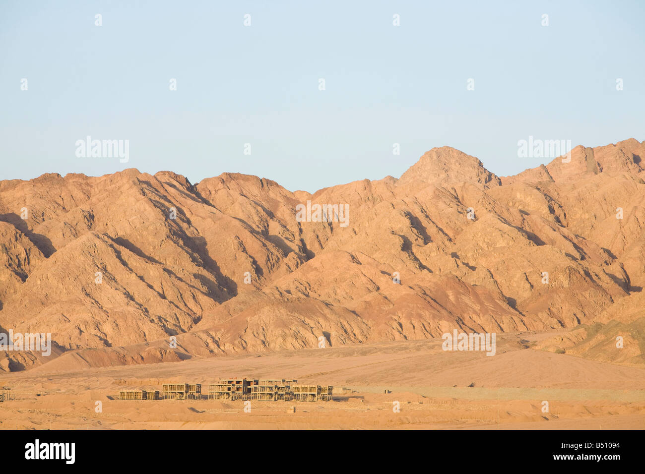 Mountains of the Sinai desert near Dahab in Egypt Stock Photo