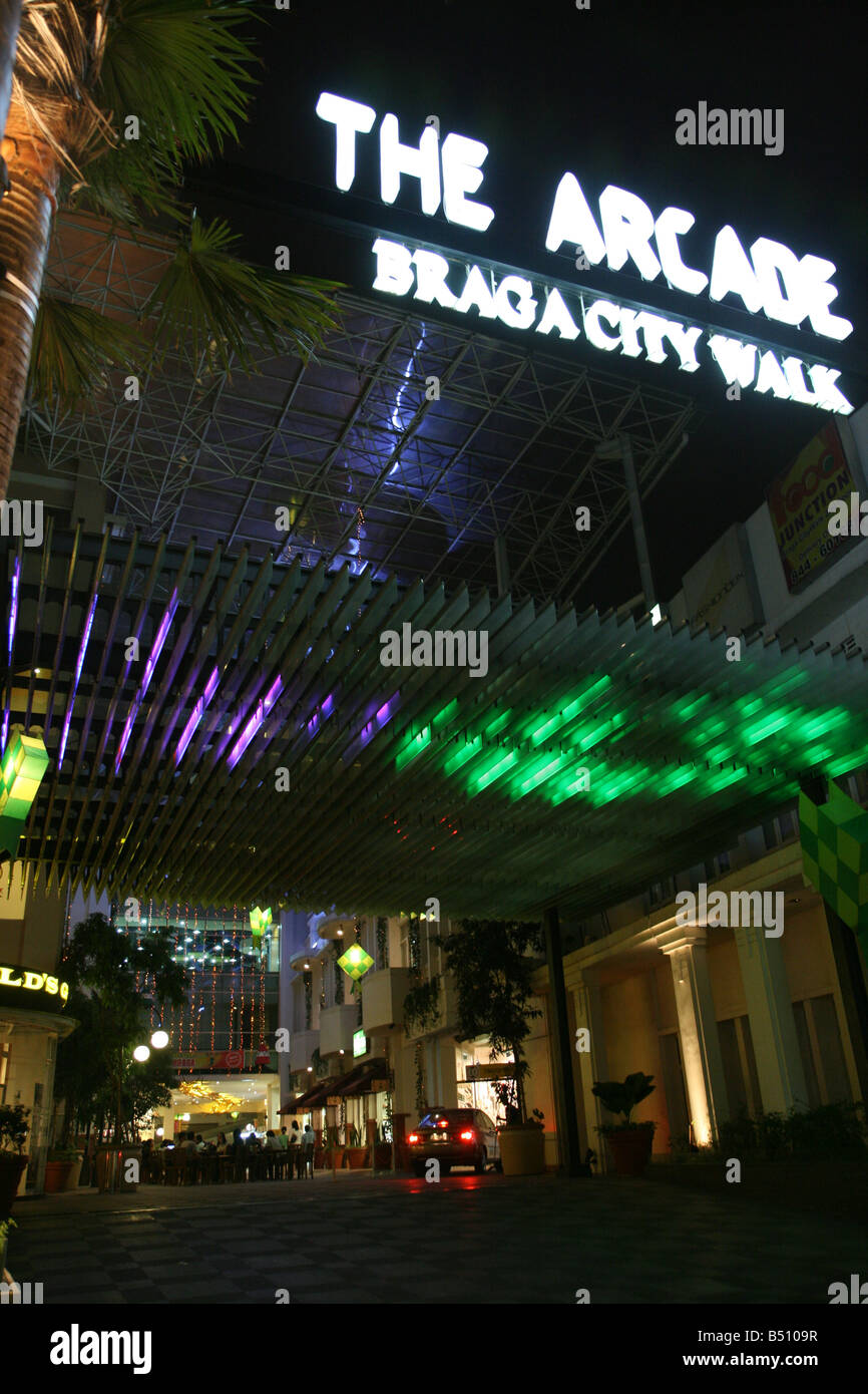 Braga City Walk, a shopping area on Jalan Braga, Bandung, Indonesia. Stock Photo