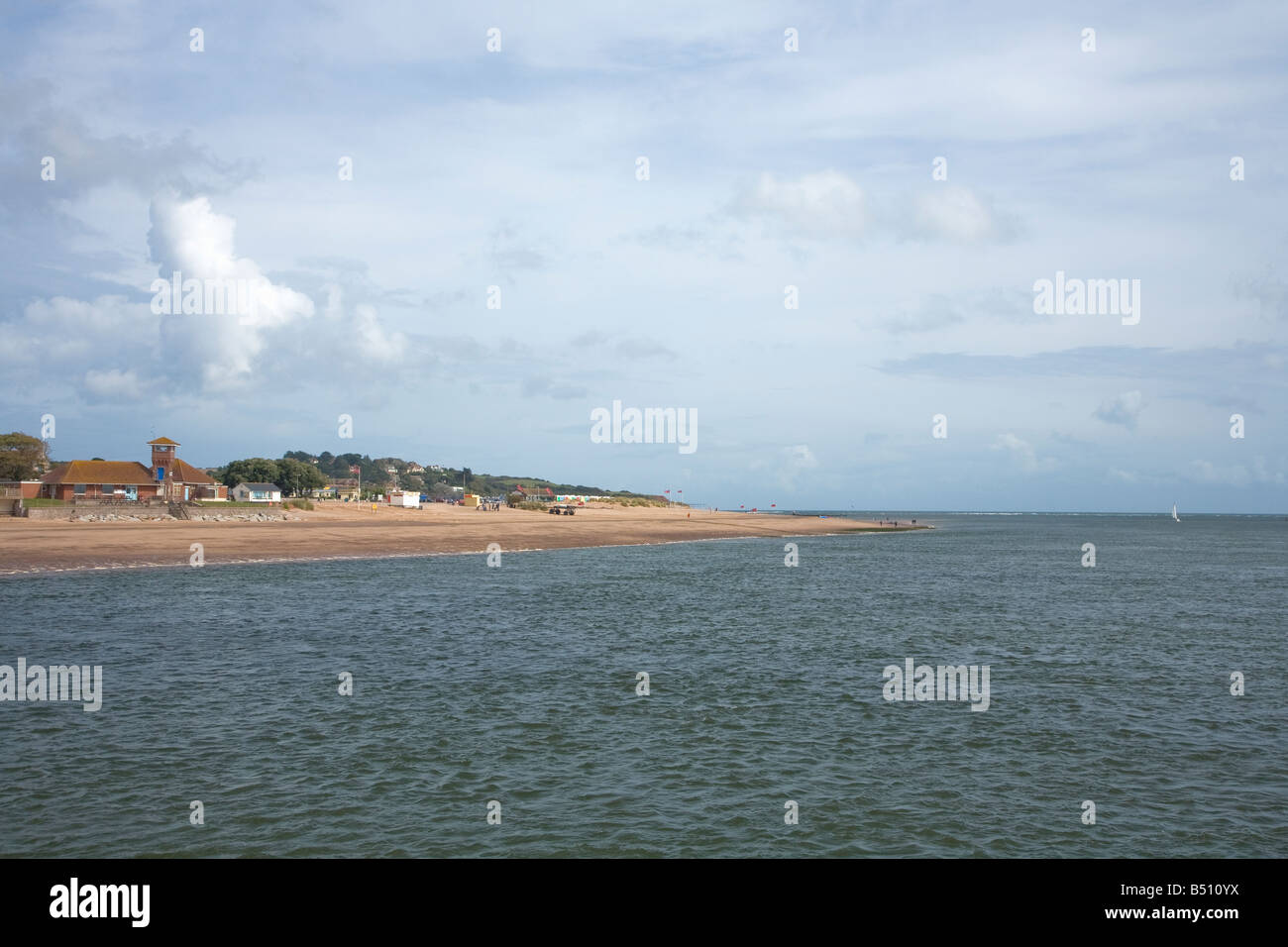 Exmouth beach and seafront Devon West Country England UK United Kingdom GB Great Britain British Isles Europe EU Stock Photo