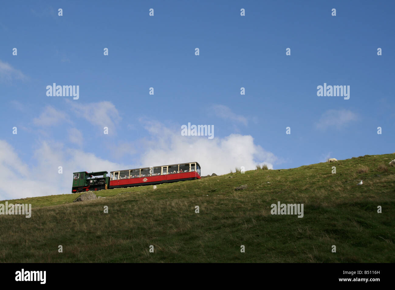 The Snowdon Mountain Railway Tourist Train, Wales Stock Photo - Alamy