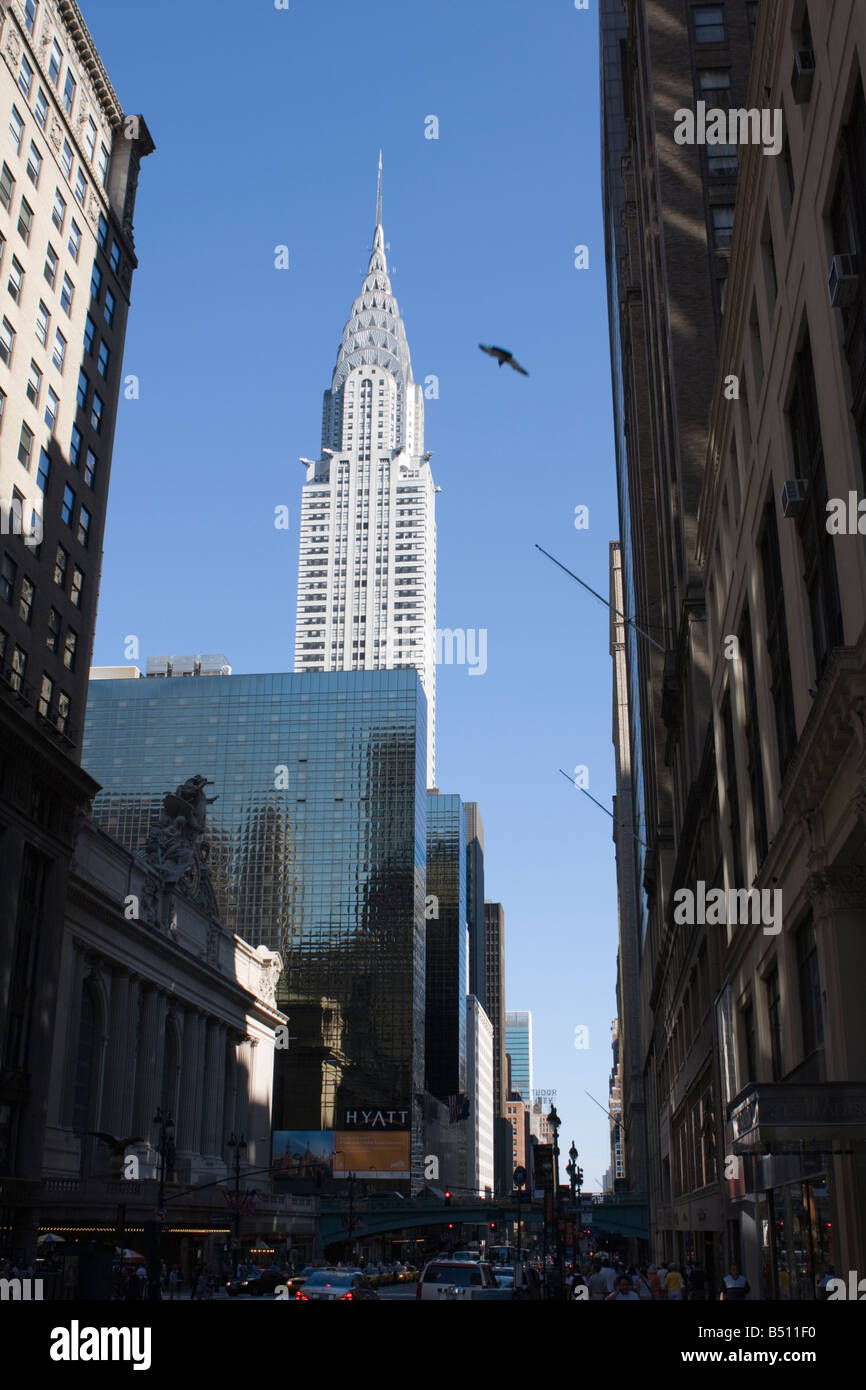 Chrysler building from the steet Stock Photo