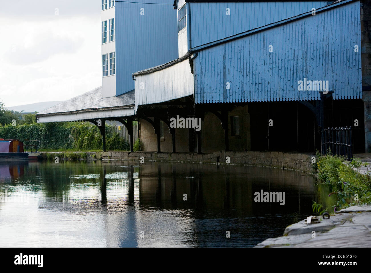 Canalside buildings in Burnley, Lancashire Stock Photo Alamy