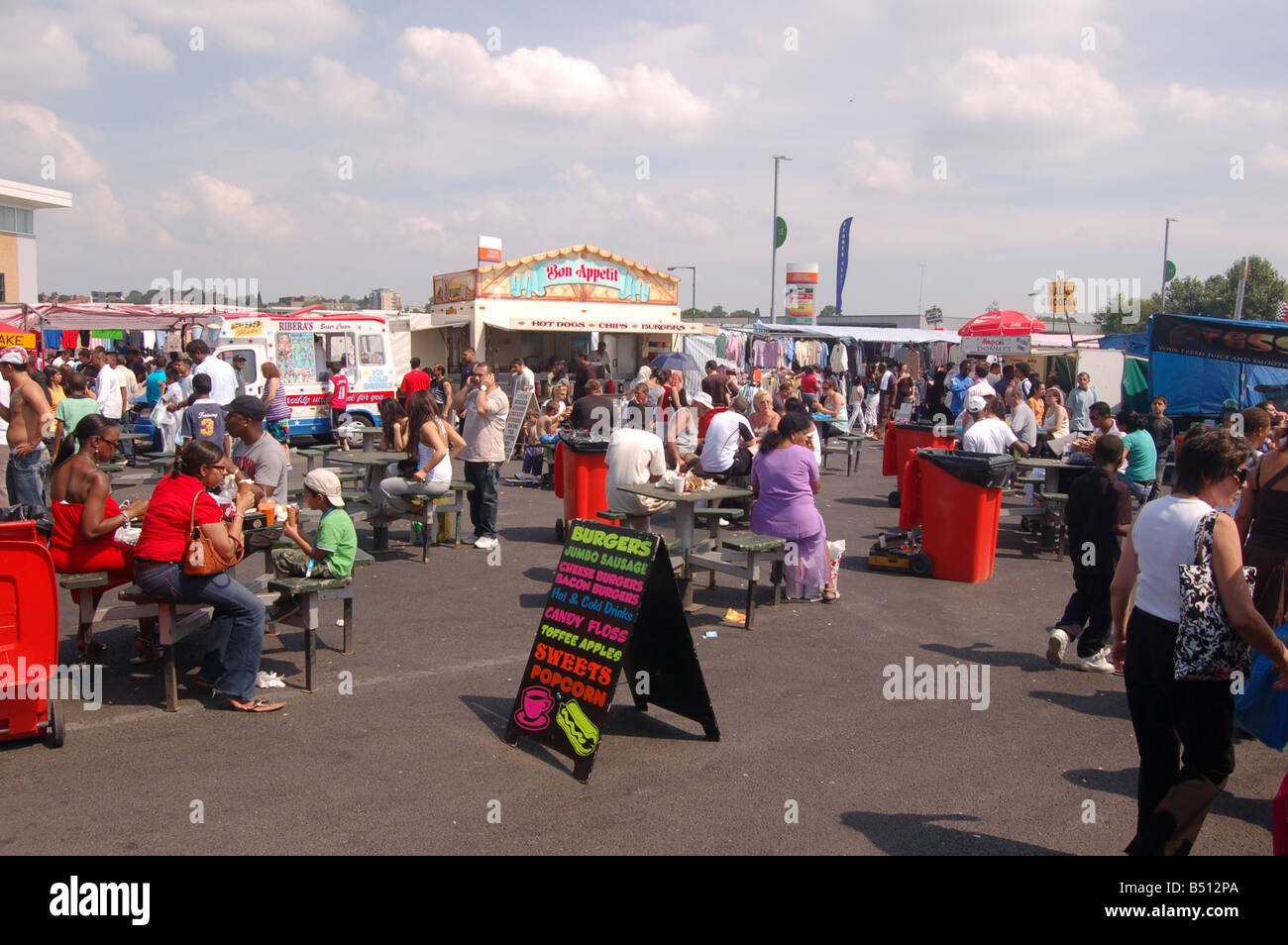 Shoppers at Wembley Market, Wembley, London, England, Uk Stock Photo