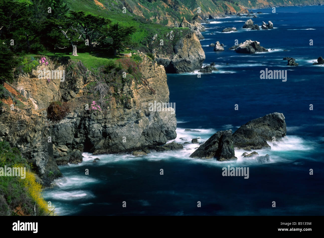 Rocky beach near the big sur hi-res stock photography and images - Alamy