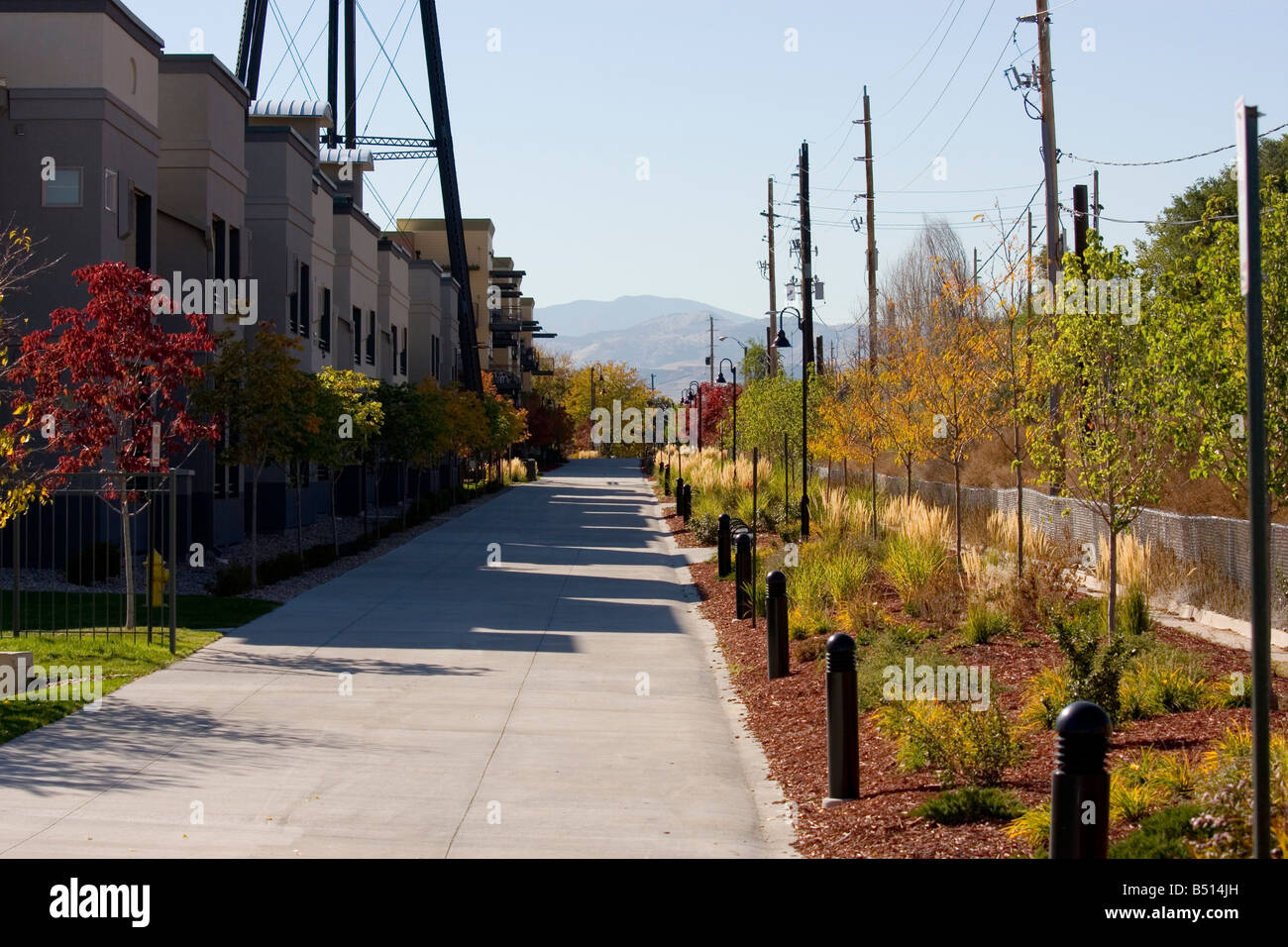 Beautiful street scene at the base of the historic Olde Town Arvada