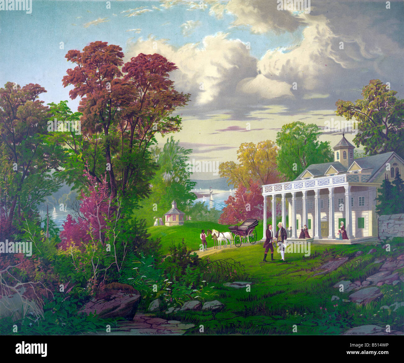 Mount Vernon Estate Stock Photo Alamy