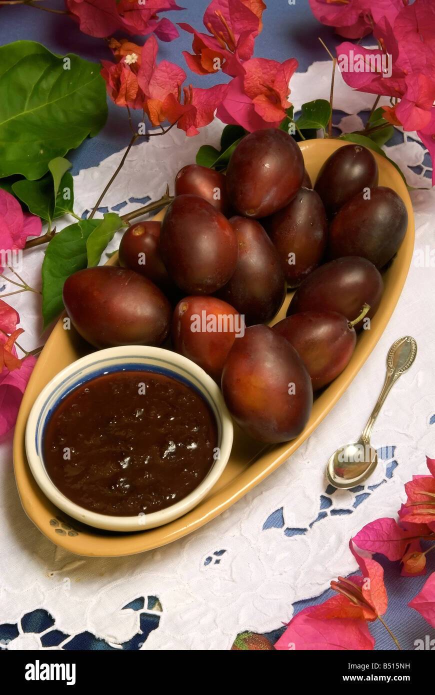 plums marmalade Stock Photo
