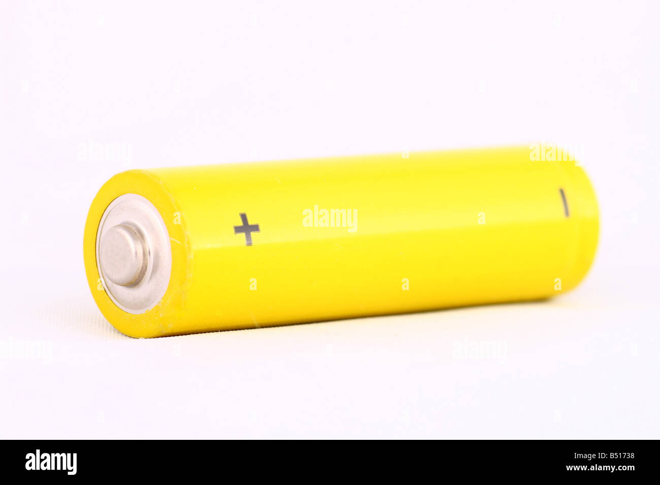 aa alkaline battery power source plus minus Stock Photo
