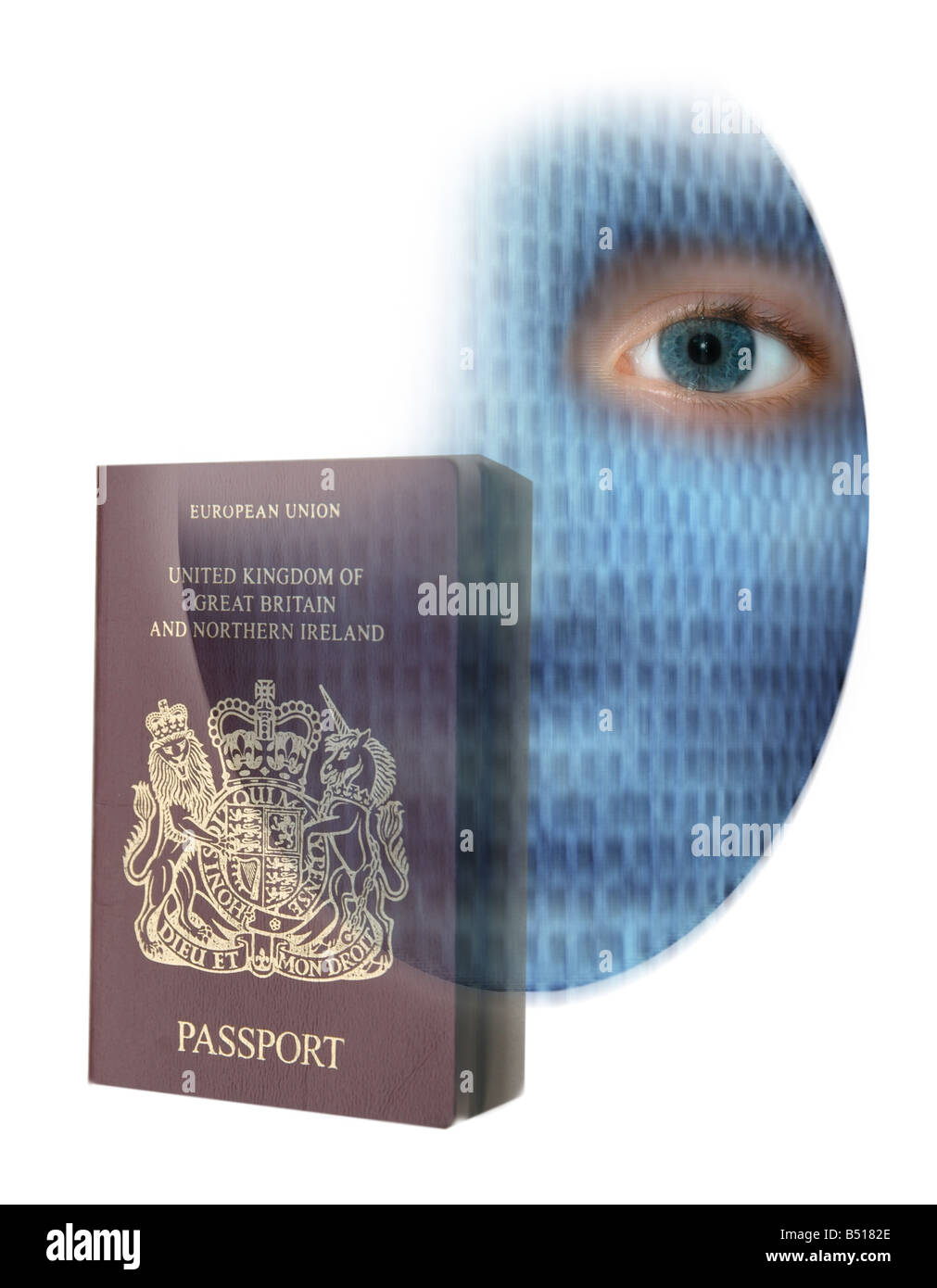Biometric information for passport Stock Photo Alamy
