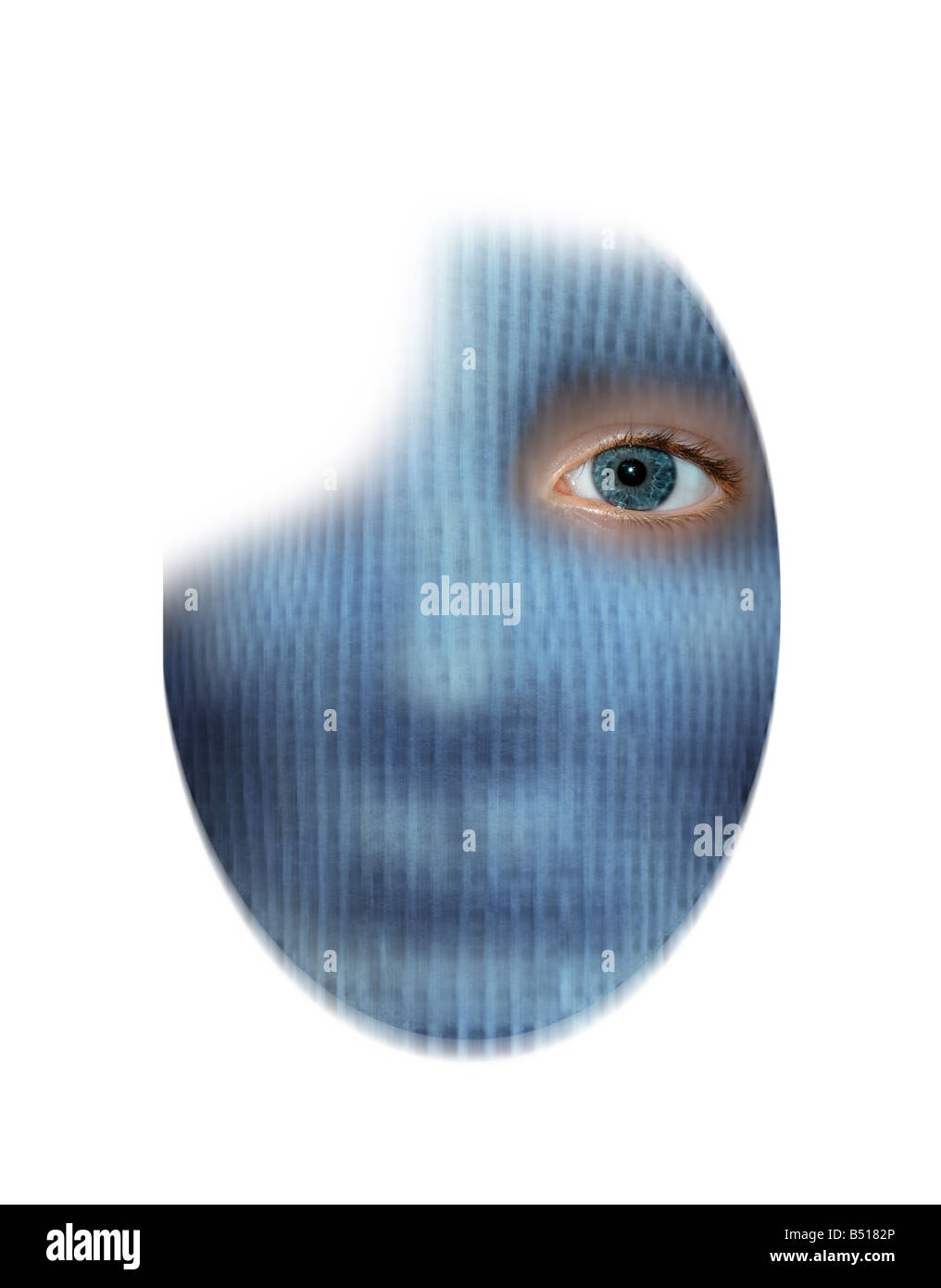 face impression  and human eye. Stock Photo