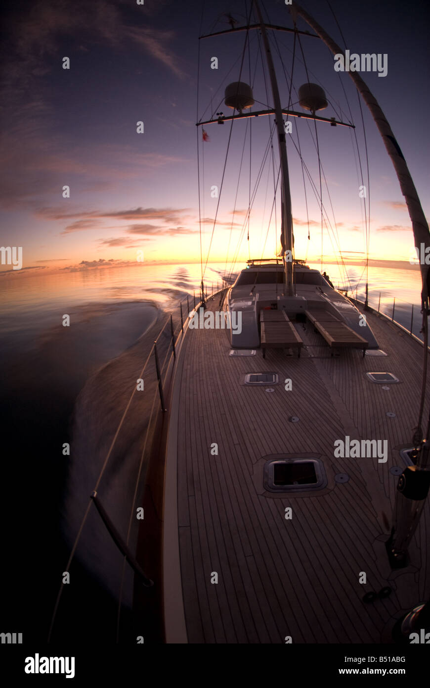 The Sailing Yacht "Atlanta Cruising the Bahamas Stock Photo - Alamy