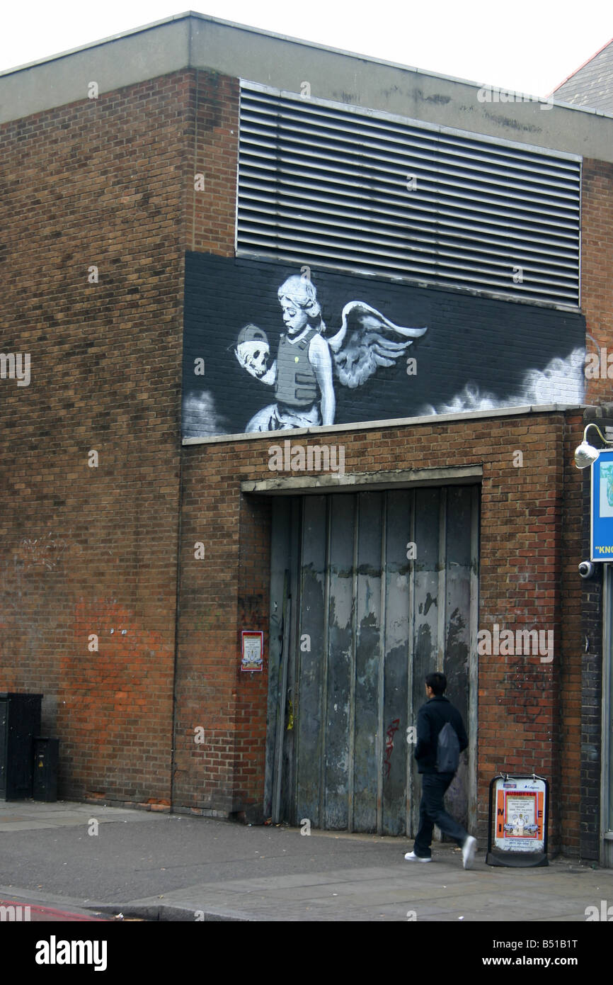 Banksy Old Street, Hackney, London, England Stock Photo