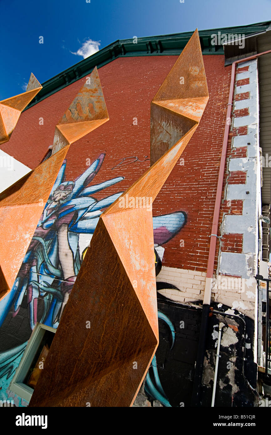Sculpture on street Montreal Quebec Canada Stock Photo Alamy