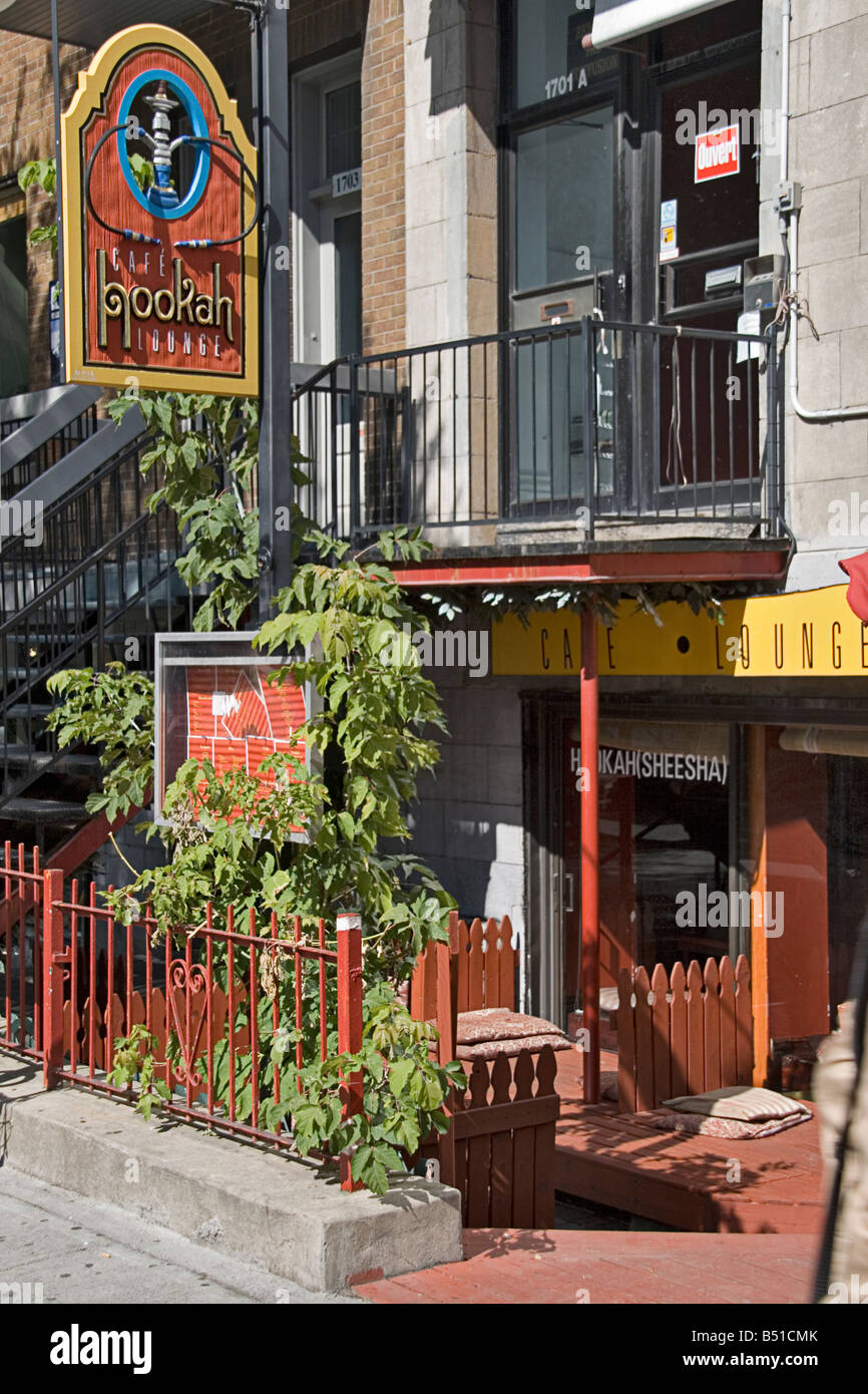 Hookah Shop Montreal Quebec Canada Stock Photo