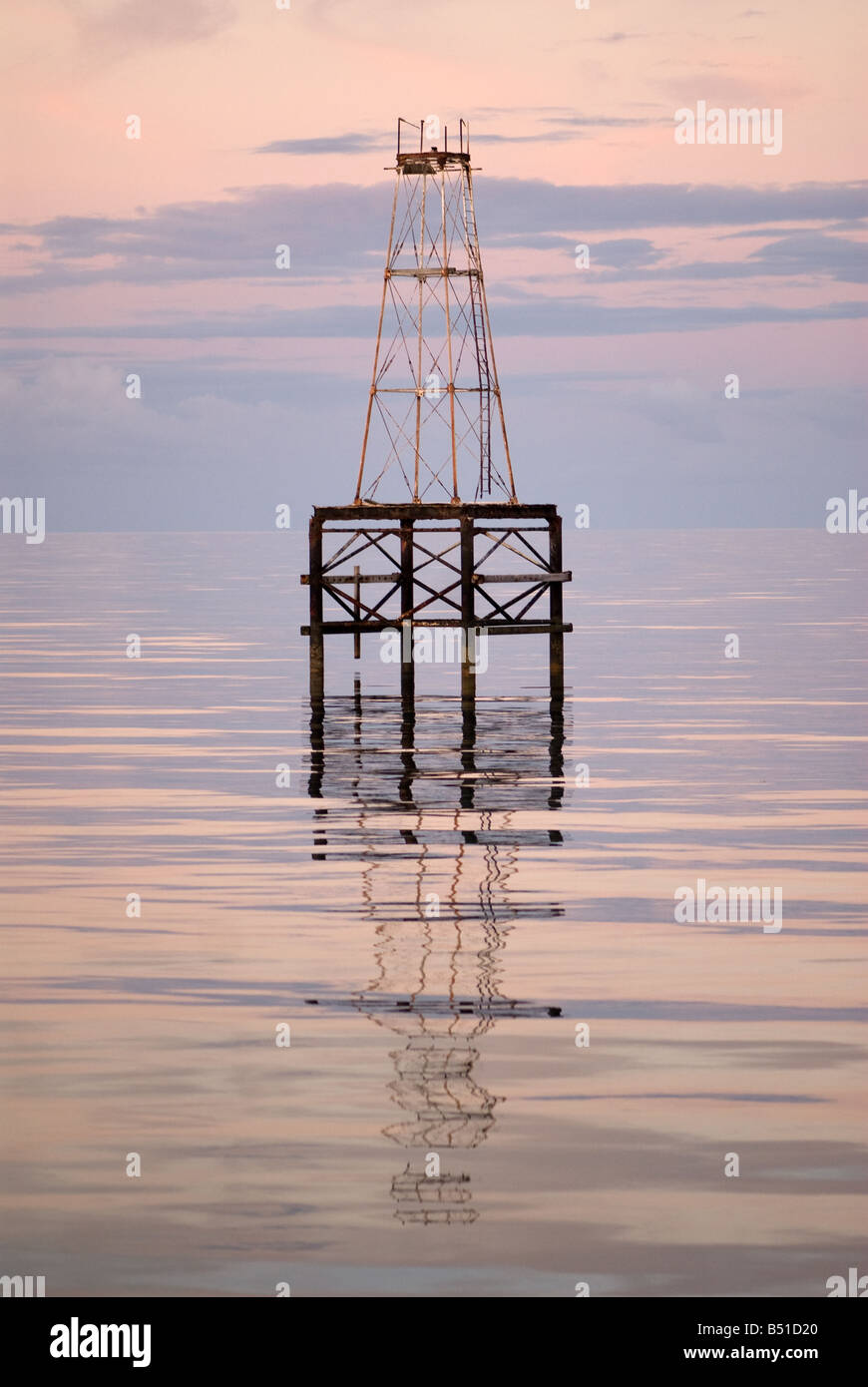 Decca Tower At Dawn in the Bahamas Stock Photo