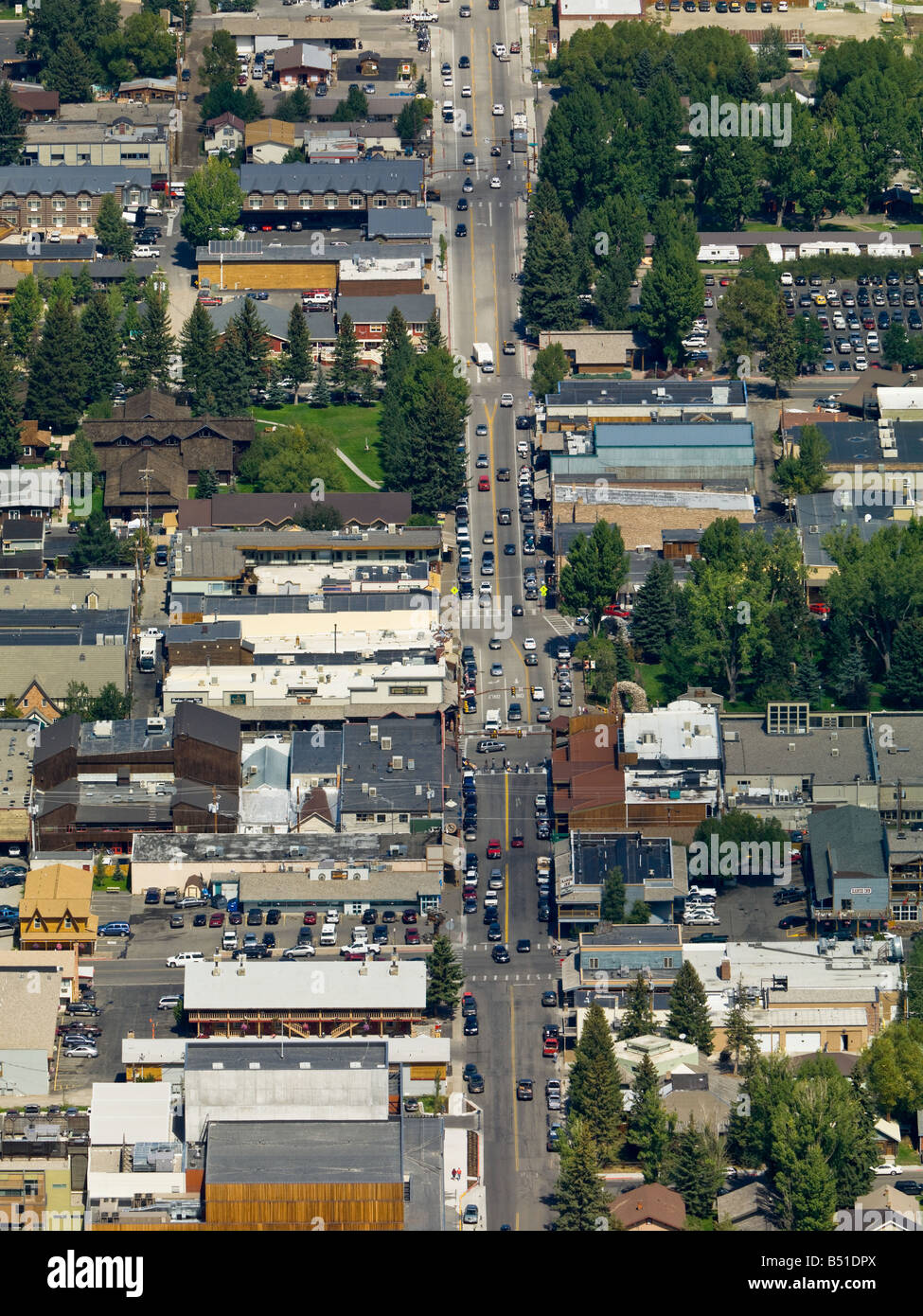 Aerial view of Jackson Hole,Wyoming,USA Stock Photo