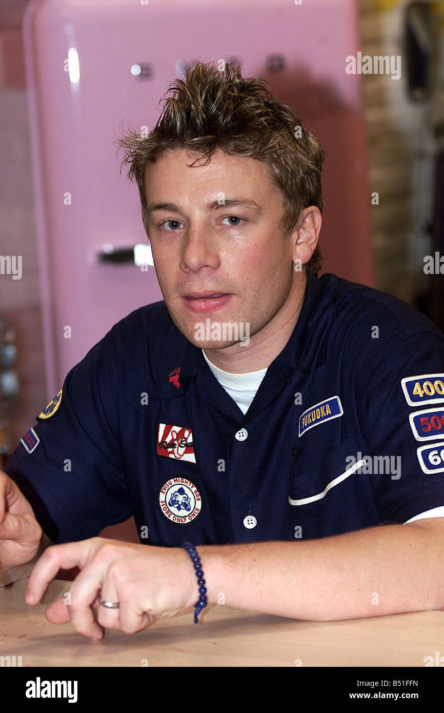 Jamie Oliver Dec 2001 at The Good Food Show Stock Photo