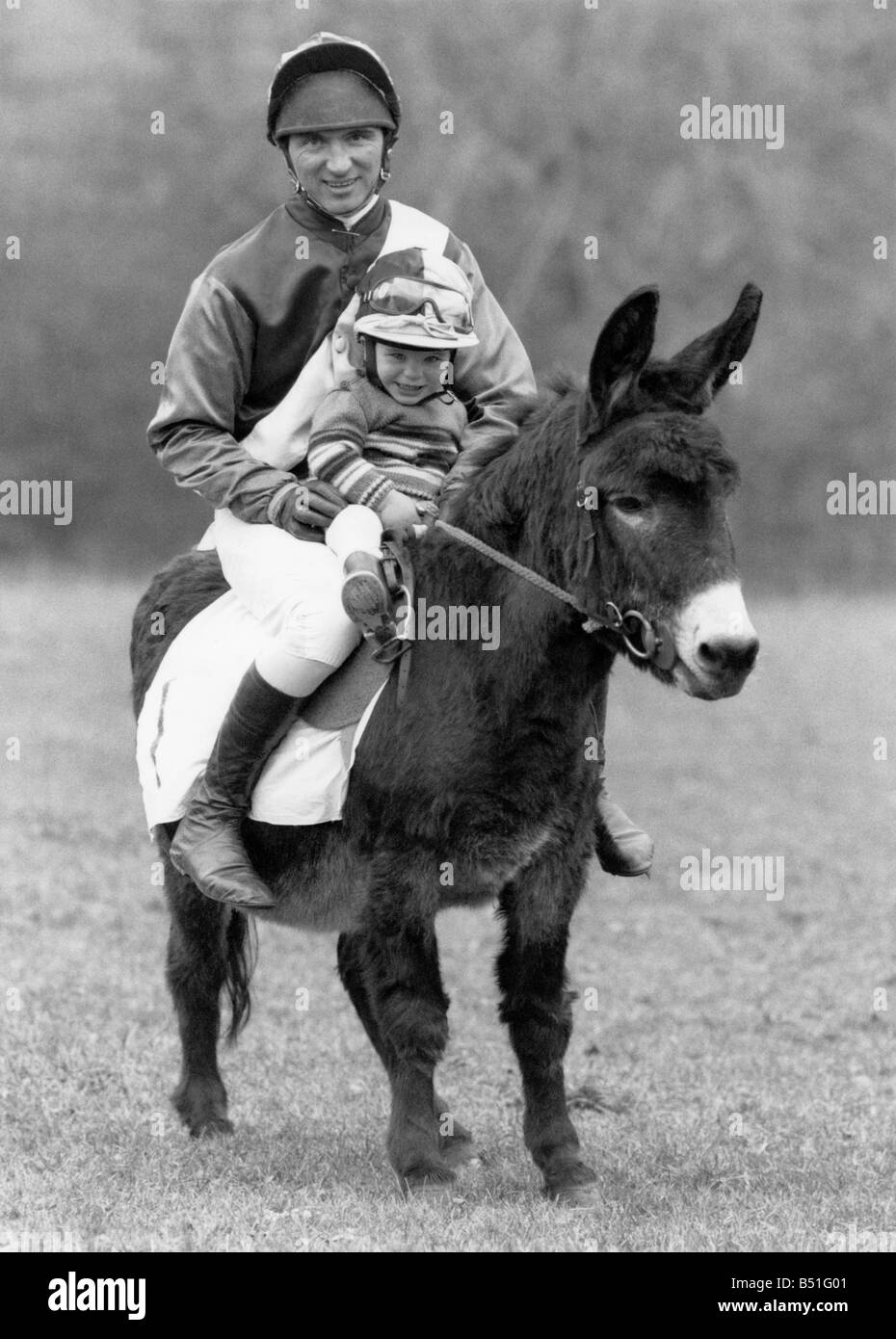 Diddy Daniel Frost aims to gallop in the footsteps of his famous dad but he knows there's a lot of donkey work to do. Dec. 1989 Stock Photo