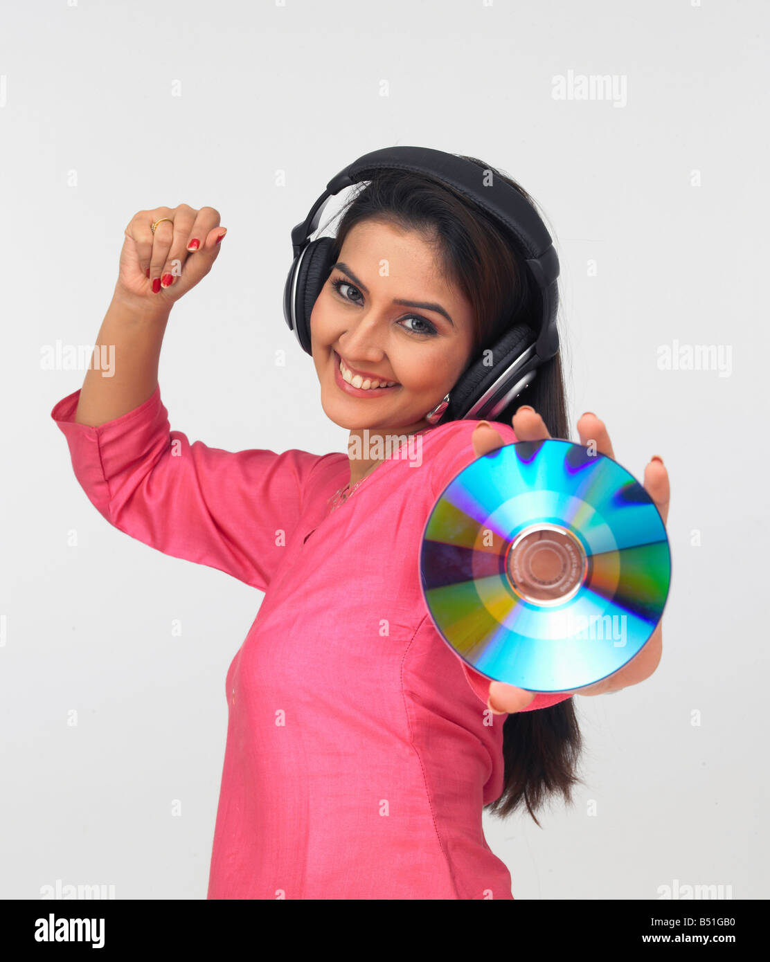 a asian girl grooving and enjoying music Stock Photo Alamy