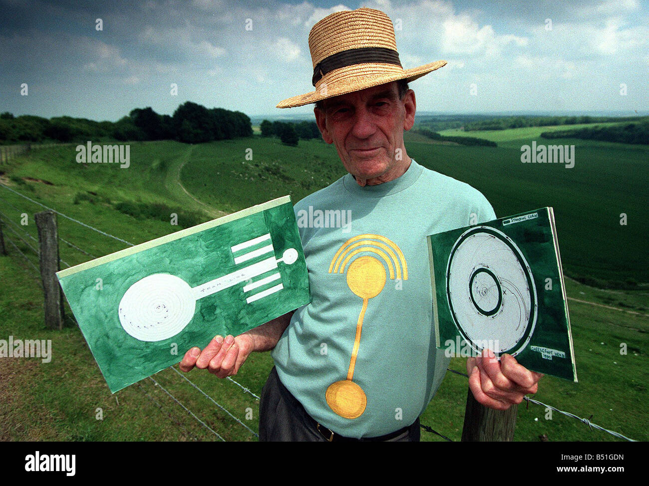 Doug Bower who produces fake crop circles 1994 Stock Photo