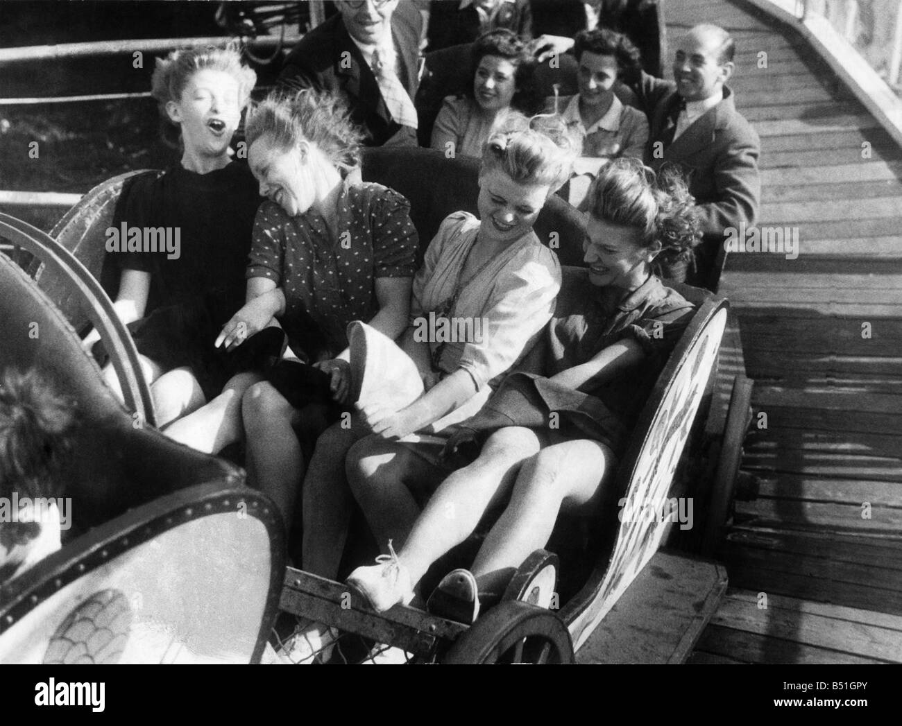 Fairground ride Black and White Stock Photos & Images - Alamy