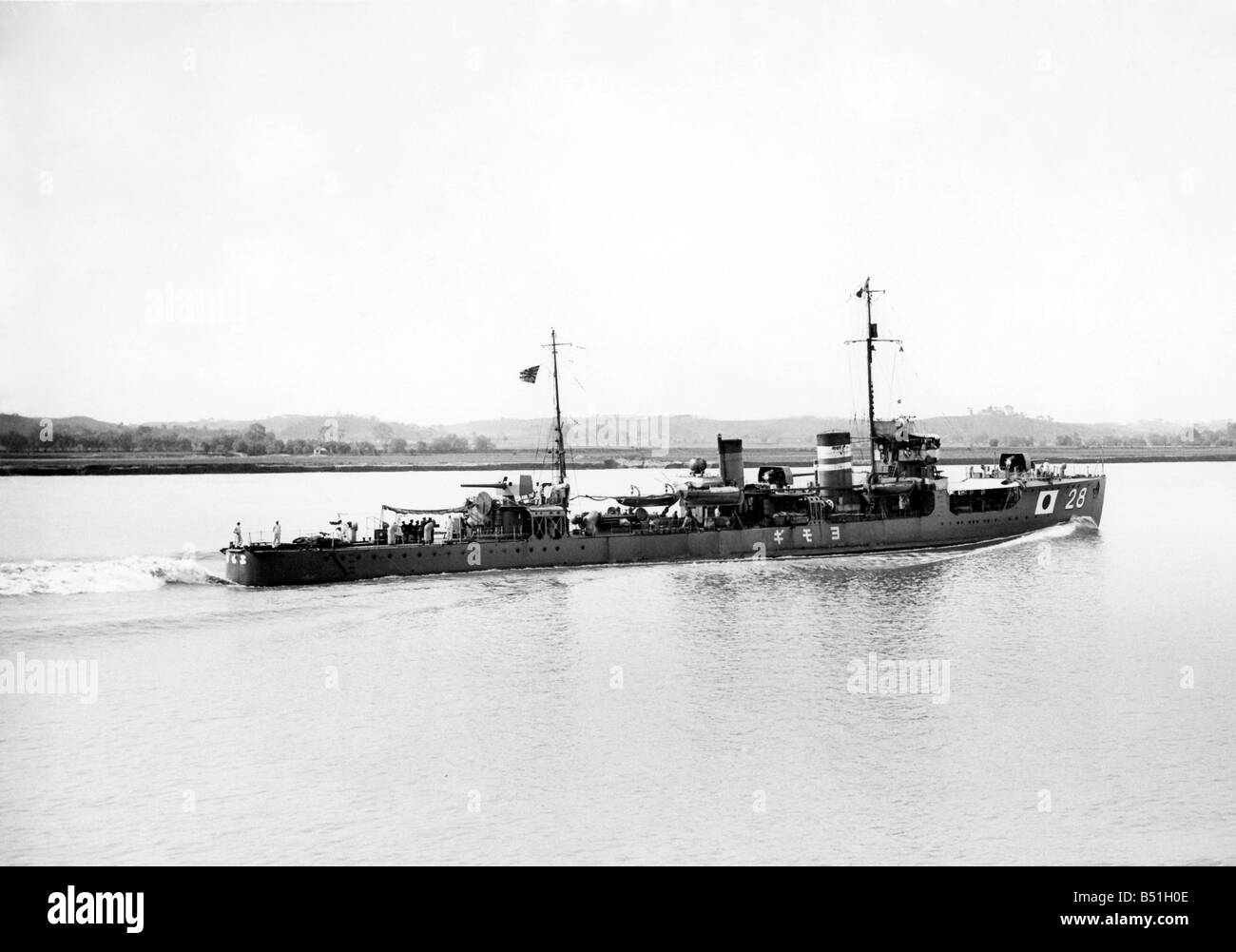 Japanese destroyer on the Yangtse River, China circa 1935. P000103