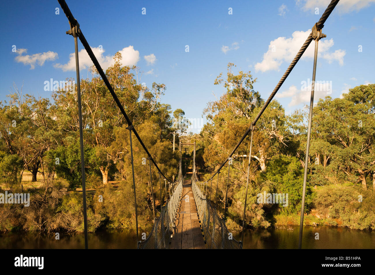 Suspension Bridge, Avon River, York, Western Australia, Australia Stock Photo