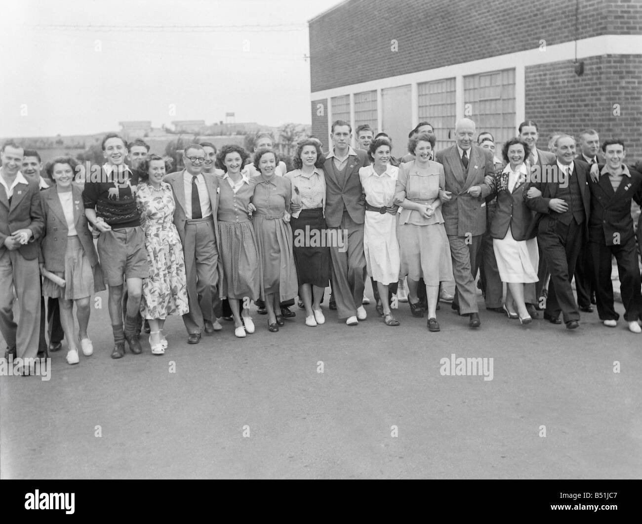Hugh Dalton at Butlin's Holiday Camp Filey. Circa 1950&#13;&#10;020211/2 Stock Photo