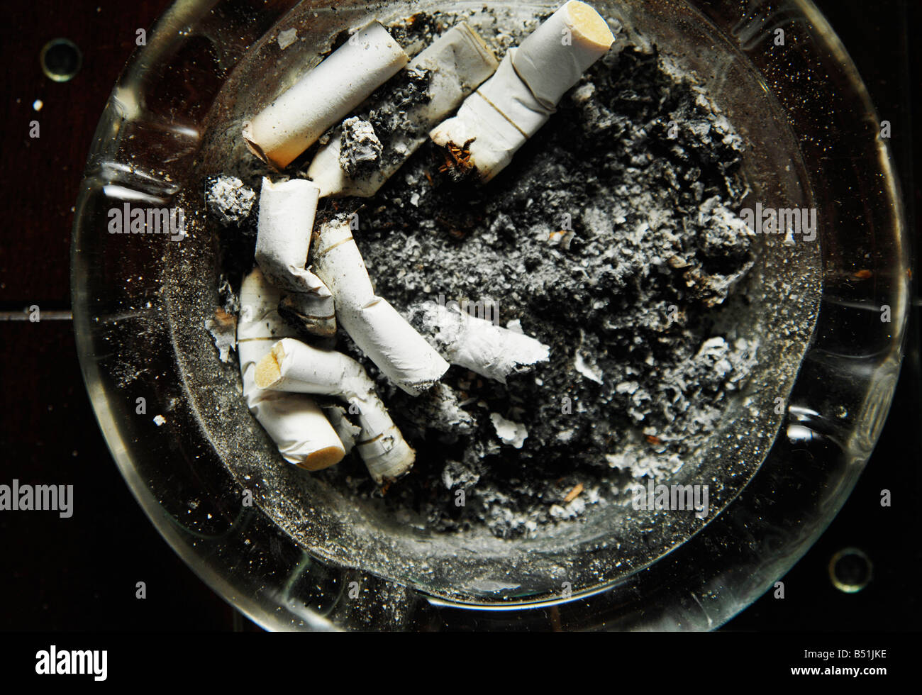 CloseUp of Ashtray with Cigarette Butts Stock Photo Alamy