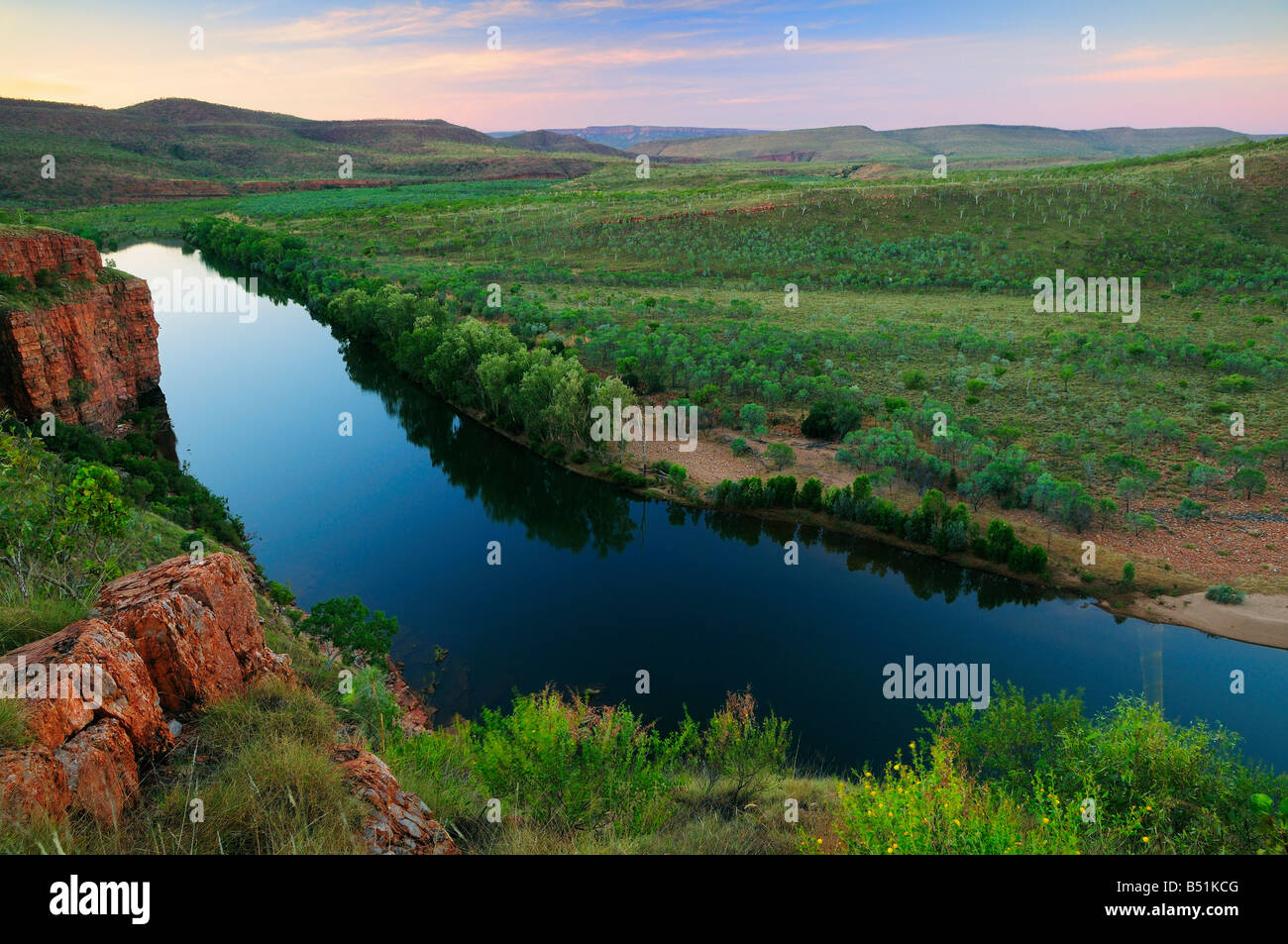 The Pentecost River and Cockburn Ranges, Kimberley, Western Australia, Australia Stock Photo