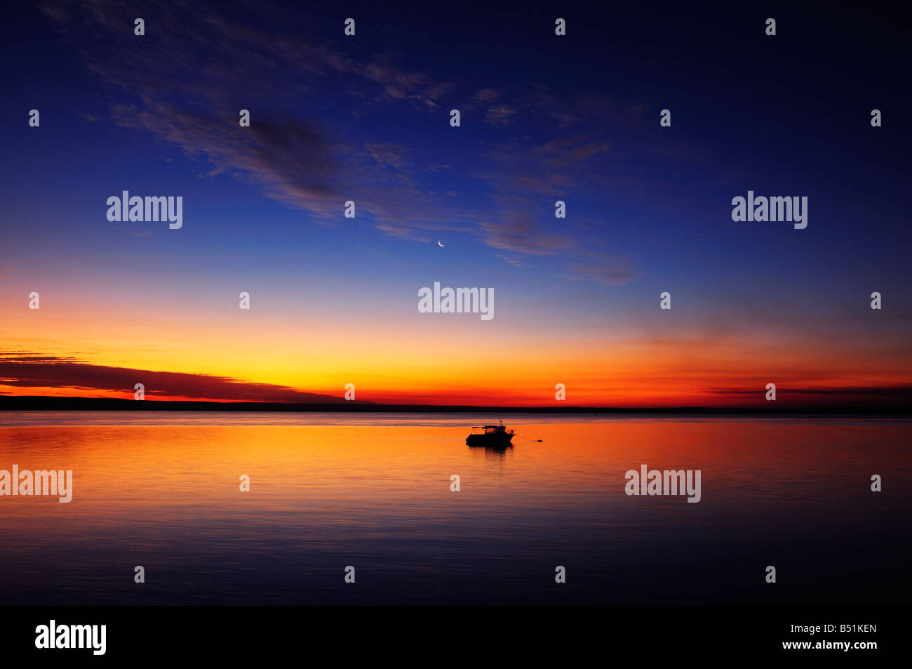 Sunset, Cambridge Gulf, Wyndham, Kimberley, Western Australia, Australia Stock Photo
