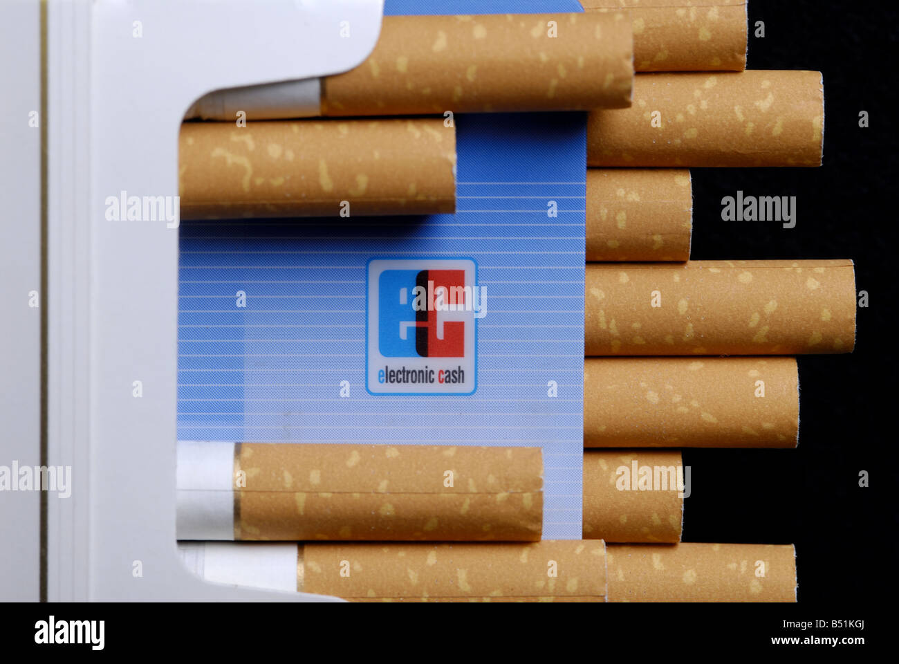 Cigarettes with ECcard Stock Photo Alamy