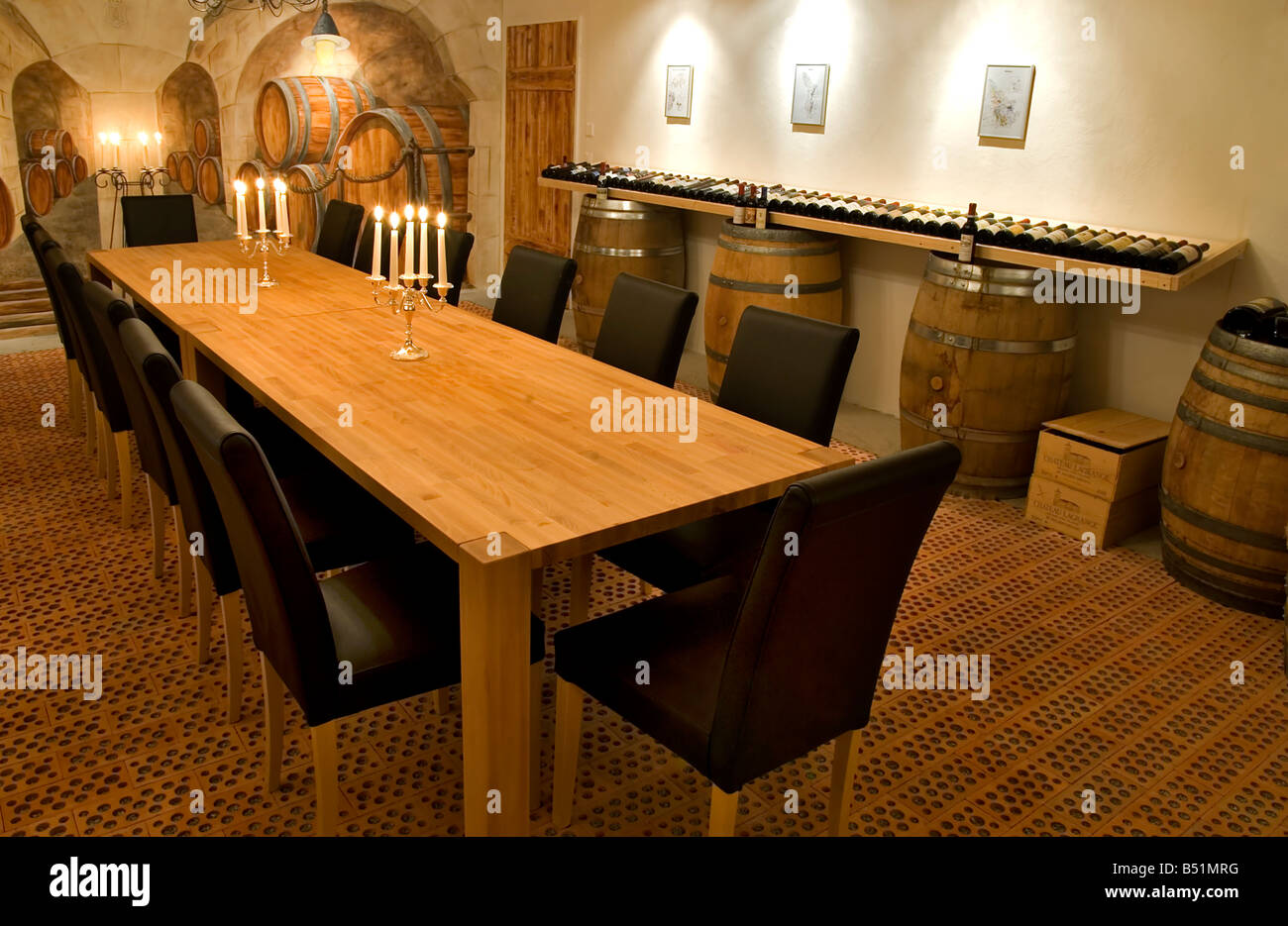 exclusive Wine Gallery in a Hotel Stock Photo Alamy