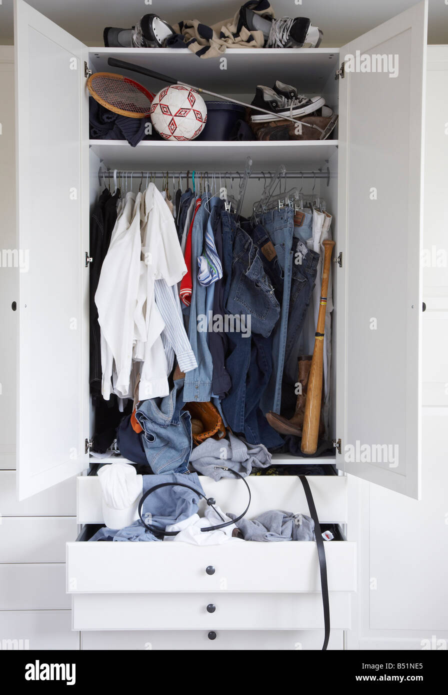 Messy clothing closet hi-res stock photography and images - Alamy