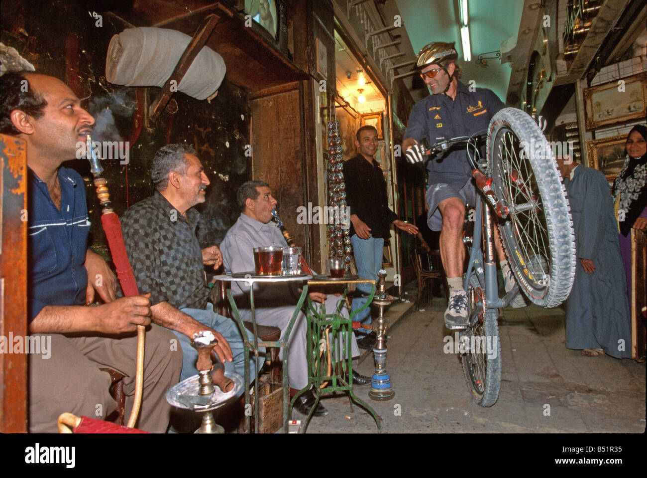 Hans Rey extreme mountain bike trials BAZAAR CAIRO EGYPT KHAN KHAN EL ...