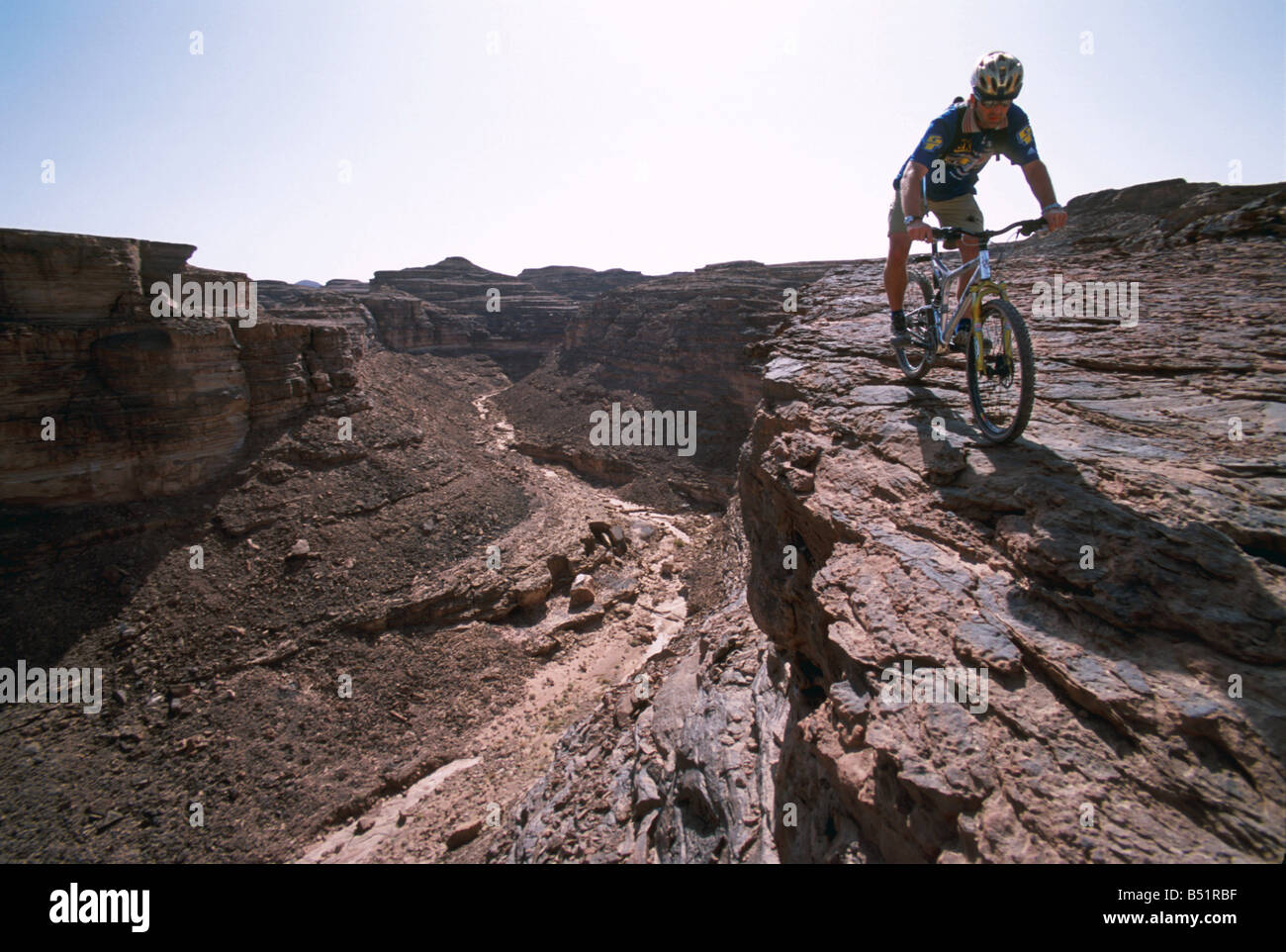 World Champion trials rider and freeride pioneer, Hans Rey, at temple ...