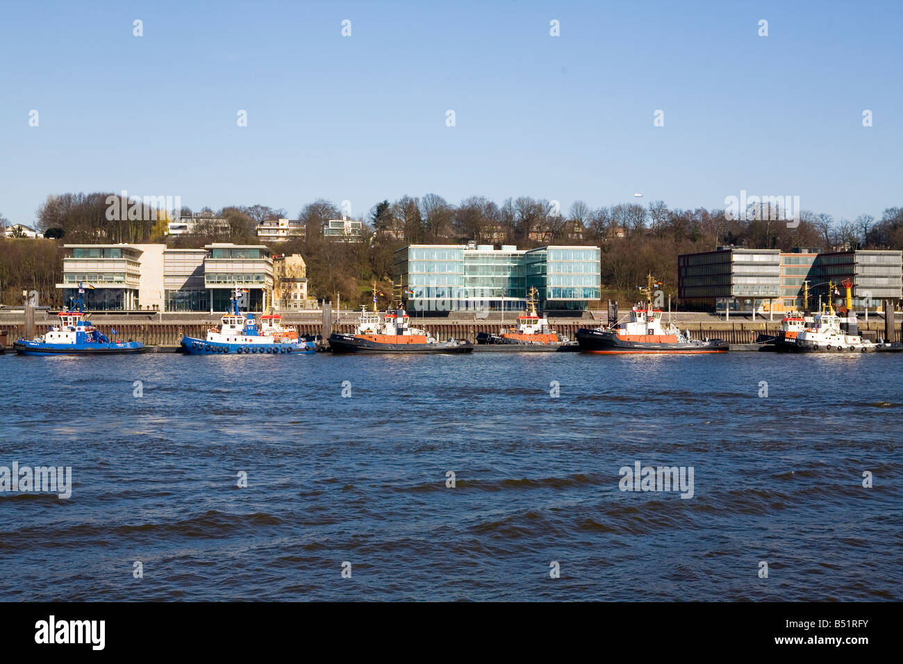 harbour in Hamburg; Germany Stock Photo