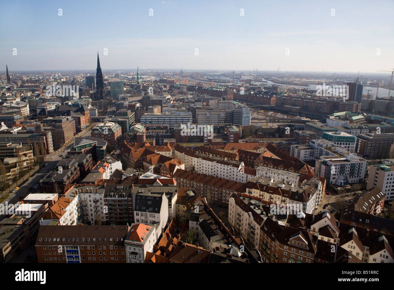 Look at the Hamburg city Stock Photo