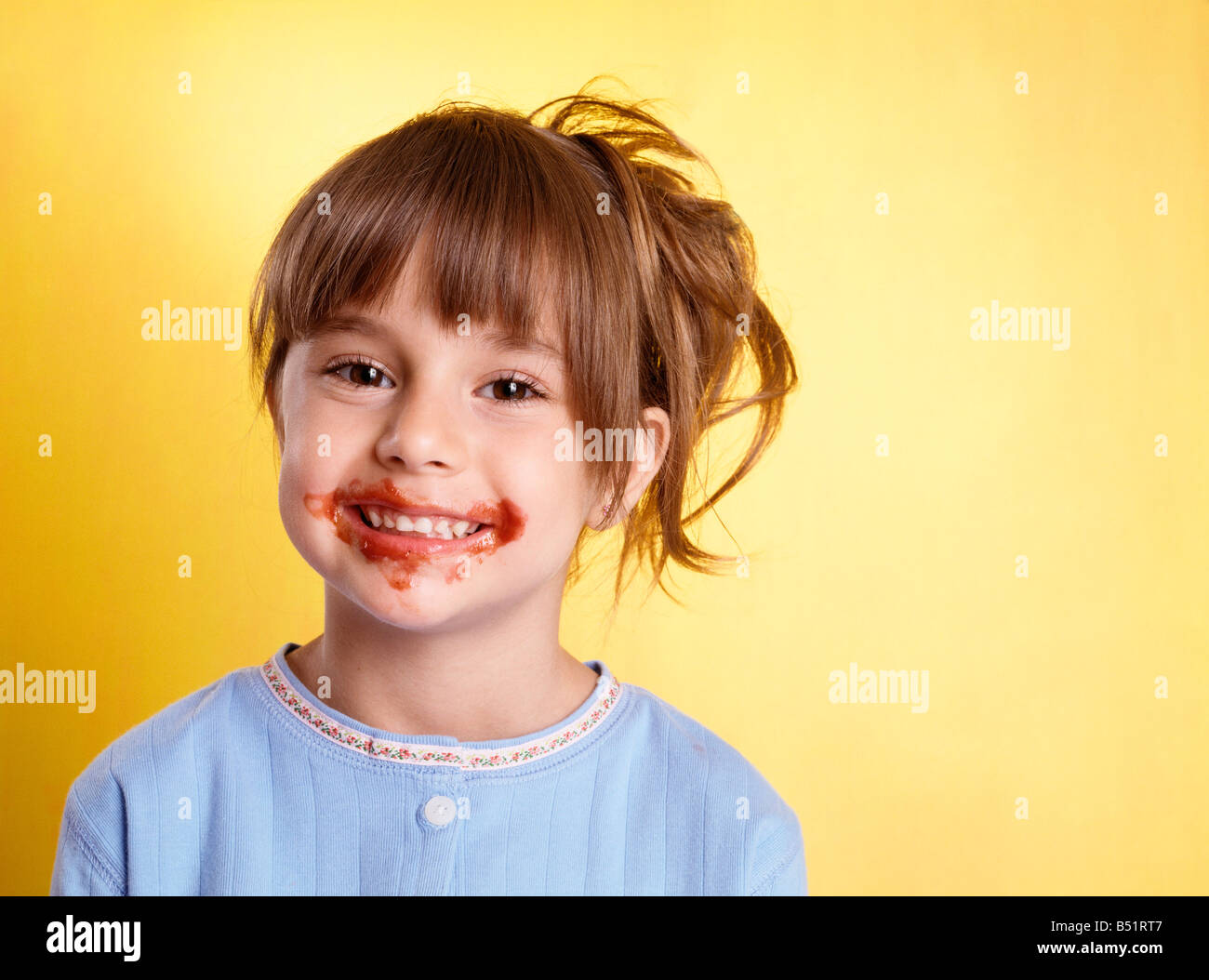 Kid juvenile youngster face portrait food hires stock photography and
