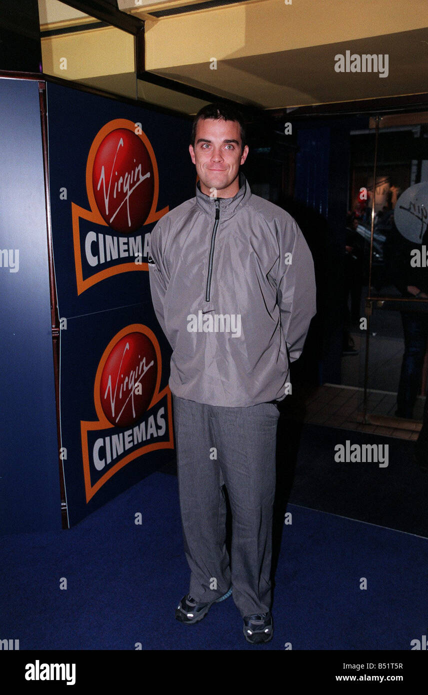 Robbie Williams Singer August 98 Arriving for the premiere of Lock
