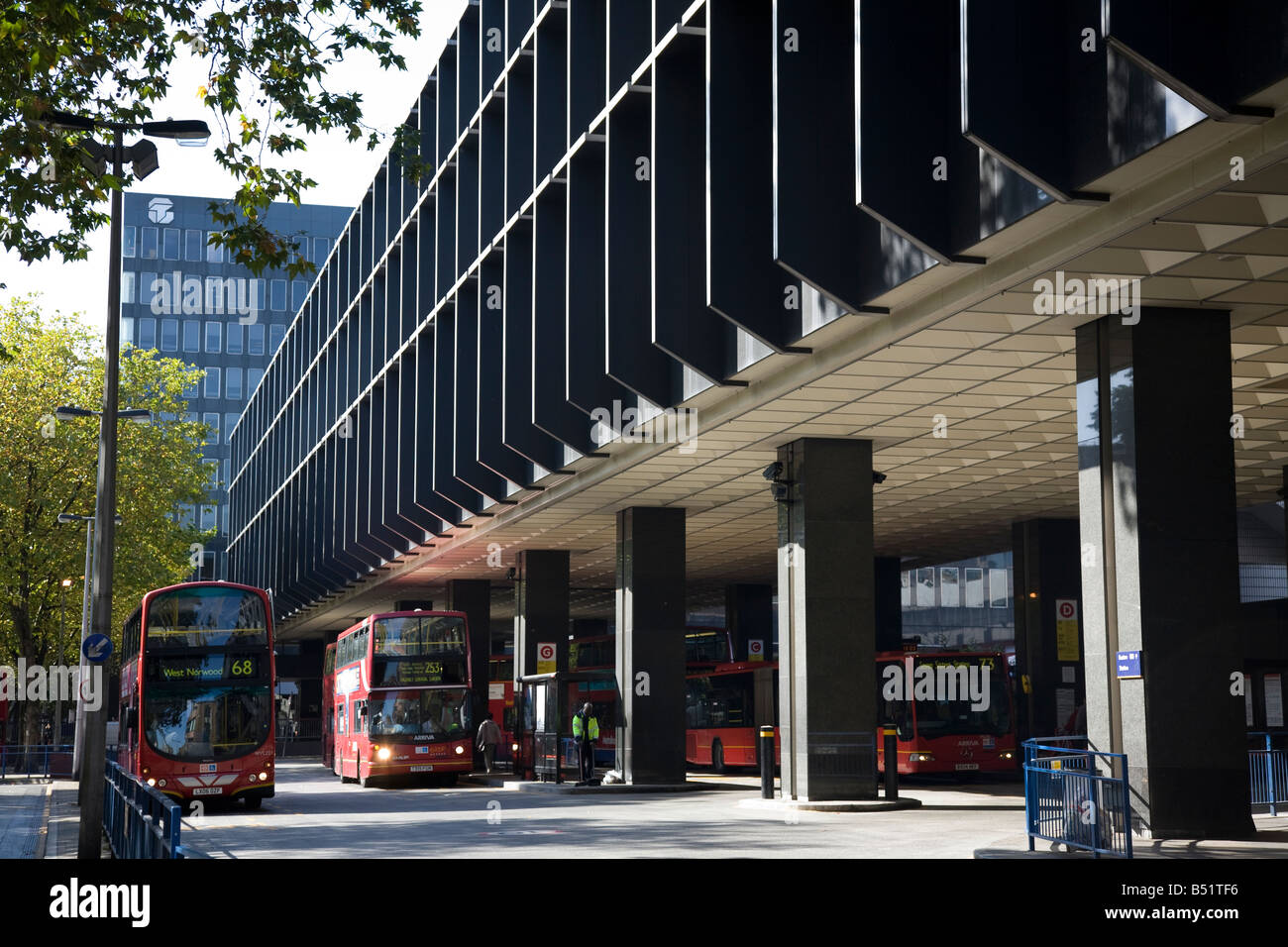 the bus station at Euston Station London Stock Photo Alamy